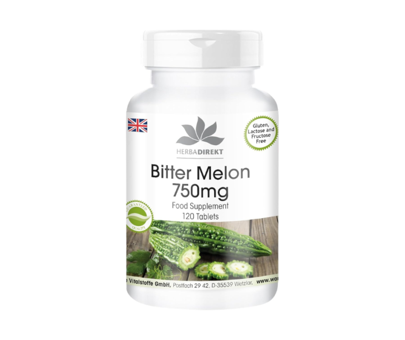 Bittermelone 750mg Herbadirekt 120 viên - Viên uống giảm cân