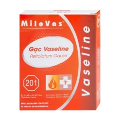 Gạc tiệt trùng Milovas Vaseline Petrolatum Gauze Hộp 10 miếng