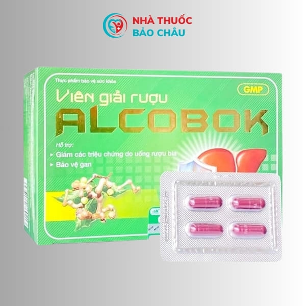 Viên giải rượu Alcobok Dragon giúp bảo vệ gan